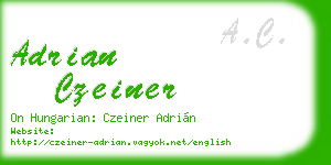 adrian czeiner business card