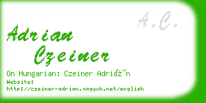 adrian czeiner business card